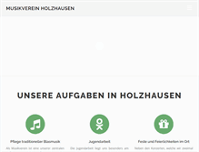 Tablet Screenshot of musikverein-holzhausen.at
